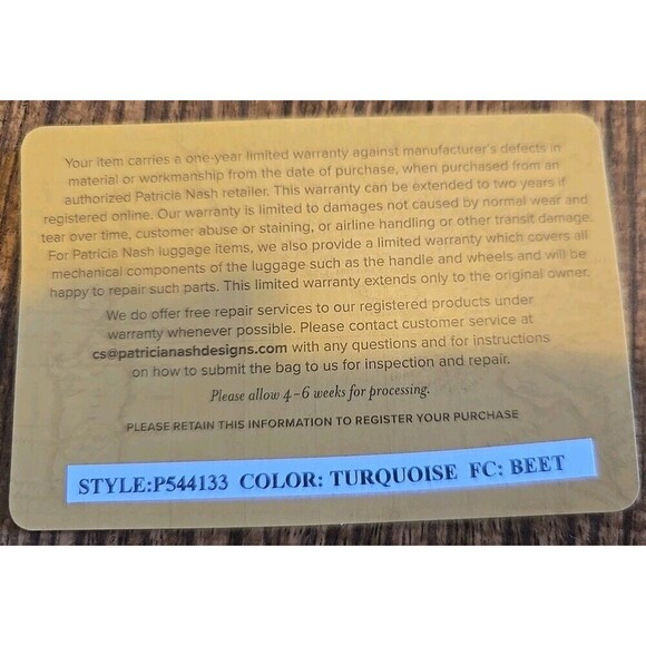 Patricia Nash Large Tooled Turquoise Leather Shoulder Bag Double Handles NEW - Picture 6 of 6